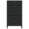 vidaXL Mueble zapatero VIKEN madera de ingeniería negro