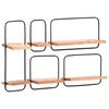 vidaXL Estantes de pared 5 unidades madera maciza acacia