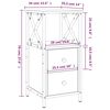 vidaXL Mesita de noche madera de ingenier&iacute;a marr&oacute;n roble 34x35,5x70 cm