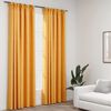 vidaXL Cortinas opacas ganchos look de lino 2 pzas amarillo 140x245 cm