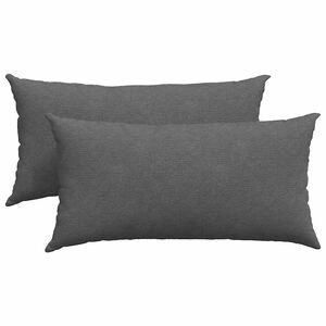 vidaXL Cojines de sof&aacute; 2 pcs Gris oscuro 80 x 40 cm Tela de pana