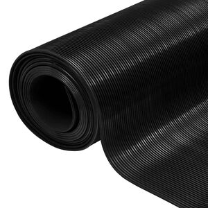 vidaXL Alfombra para el suelo Negro 1,5 x 4 m Goma