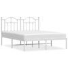 vidaXL Estructura cama sin colch&oacute;n con cabecero metal blanco 140x190cm