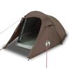 vidaXL Tienda de campa&ntilde;a t&uacute;nel para 2 personas impermeable marr&oacute;n