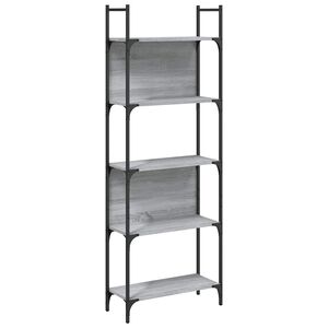 vidaXL Librer&iacute;a de 5 estantes madera gris Sonoma 60,5x24x166,5 cm