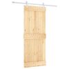 vidaXL Puerta corredera con herrajes madera maciza de pino 85x210 cm
