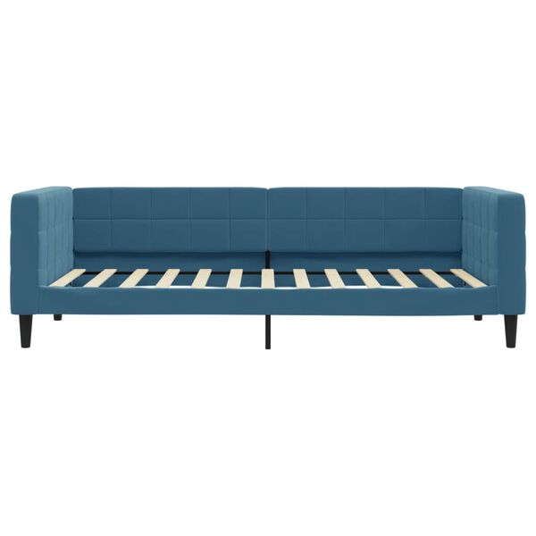 vidaXL Sof&aacute; cama sin colch&oacute;n terciopelo azul 100x200 cm
