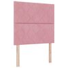 vidaXL Cama tipo Box Spring con colch&oacute;n Rosa 200 x 100 cm Poli&eacute;ster