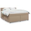 vidaXL Cama box spring con colch&oacute;n cuero sint&eacute;tico capuchino 180x200cm
