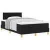 vidaXL Cama tipo Box Spring con coj&iacute;n Manual Negro 120 x 190 cm tela