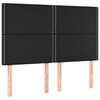 vidaXL Cama box spring con colch&oacute;n cuero sint&eacute;tico negro 140x190 cm