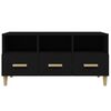 vidaXL Mueble de TV madera contrachapada negro 102x36x50 cm