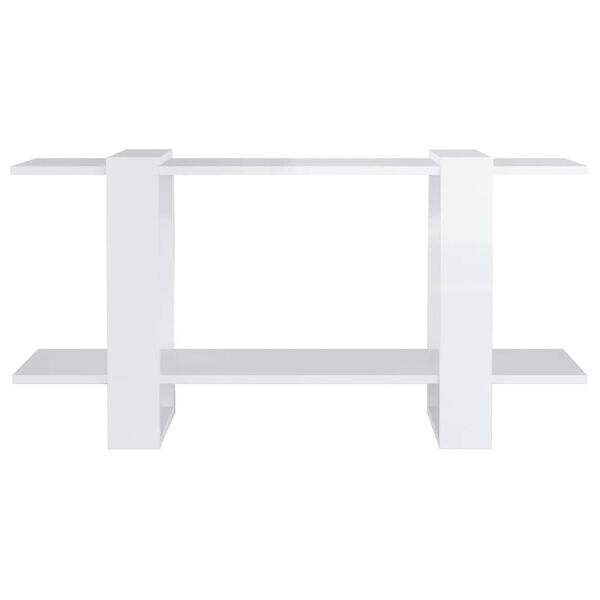 vidaXL Estanter&iacute;a madera contrachapada blanco brillante 100x30x51 cm