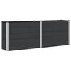 vidaXL Arriate elevado Negro 250 x 50 x 91 cm WPC y Aluminio