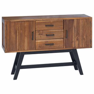 vidaXL Soporte de TV Natural 110 x 30 x 75 cm Madera de teca maciza