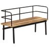 vidaXL Banco de madera maciza de mango 120x40x70 cm