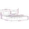 vidaXL Estructura de cama sin colch&oacute;n roble ahumado 183x213 cm