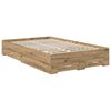 vidaXL Estructura de cama con cabecera Roble artesanal 120 x 190 cm