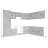 vidaXL Mueble cocina Porto gris hormig&oacute;n 14 pzas madera contrachapada