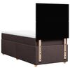 vidaXL Cama box spring con colch&oacute;n tela marr&oacute;n oscuro 100x200 cm