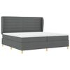 vidaXL Cama tipo Box Spring con colch&oacute;n Gris oscuro 200 x 200 cm tela