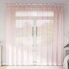 vidaXL Cortinas de gasa con bolsillos para varillas 2 uds. rosa claro