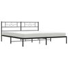 vidaXL Estructura cama sin colch&oacute;n con cabecero metal negro 180x200 cm