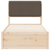 vidaXL Estructura de Cama con Cabecera Tapizada Taup&eacute; 90 x 190 cm