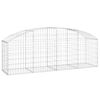 vidaXL Cesta de gaviones forma arco hierro galvanizado 200x50x60/80 cm
