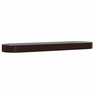 vidaXL Jardinera arriate acero galvanizado marr&oacute;n 523x140x36cm