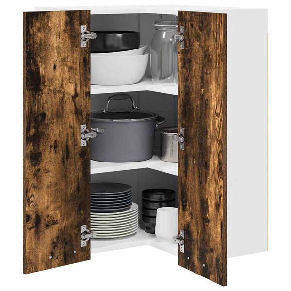 vidaXL Mueble colgante Roble Ahumado y 57 x 57 x 80 cm