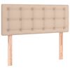 vidaXL Cama box spring con colch&oacute;n cuero sint&eacute;tico capuchino 120x190cm