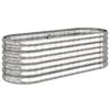 vidaXL Jardinera de acero galvanizado plateado 114x40x68 cm