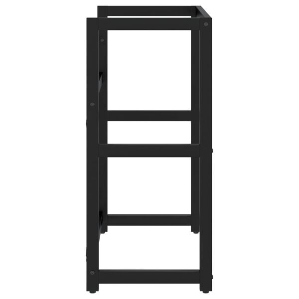 vidaXL Estructura de lavabo de hierro negro 59x38x83 cm