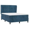 vidaXL Cama box spring con colch&oacute;n terciopelo azul oscuro 140x200 cm