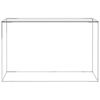 vidaXL Mesa auxiliar acero inoxidable y vidrio plateado 120x40x78 cm
