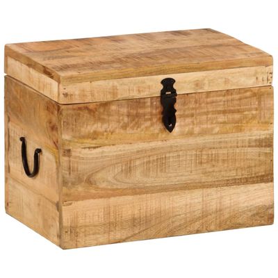 vidaXL Caja de almacenaje madera maciza de mango 39x28x31 cm