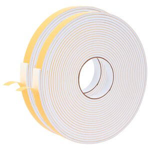 vidaXL Cinta de espuma autoadhesiva 2 uds. Blanco 20mm x 10m Espuma CR