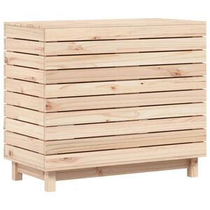 vidaXL Cesto para la ropa sucia madera maciza de pino 88,5x44x76 cm