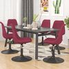 vidaXL Sillas de comedor giratorias 6 unidades terciopelo rojo tinto