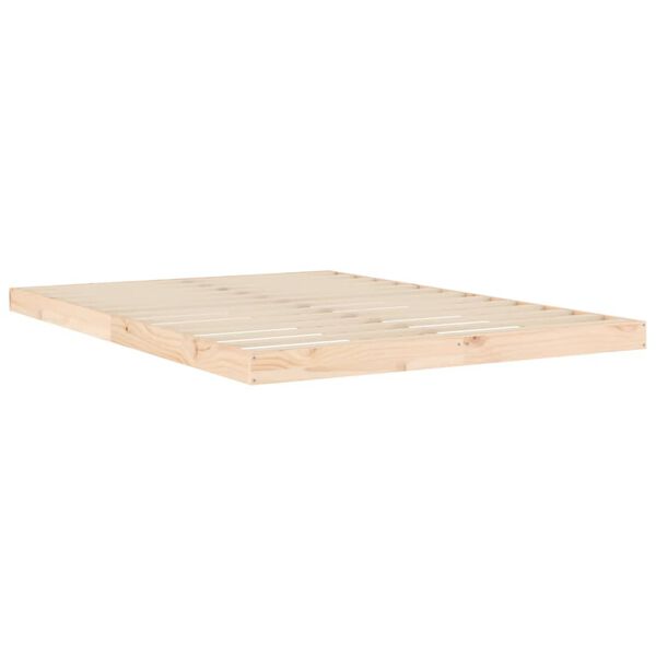 vidaXL Estructura de cama sin colch&oacute;n madera de pino 140x200 cm
