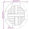 vidaXL Superficie de mesa redonda madera maciza de teca 2,5 cm 70 cm