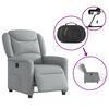 vidaXL Sill&oacute;n reclinable el&eacute;ctrico tela gris claro