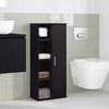vidaXL Mueble de baño con portarrollos negro 39x22x90 cm