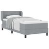 vidaXL Cama tipo Box Spring con colch&oacute;n Gris claro 90 x 200 cm tela