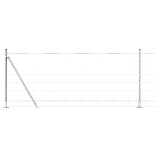 vidaXL Poste de Valla Galvanizado 100 x 1 m Acero