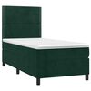 vidaXL Cama box spring con colch&oacute;n terciopelo verde oscuro 100x200 cm
