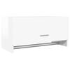 vidaXL Armario de madera contrachapada blanco brillante 70x32,5x35 cm