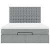 vidaXL Estructura cama otomana colch&oacute;n tela gris claro 140x200cm