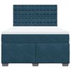 vidaXL Cama box spring con colch&oacute;n terciopelo azul 140x190 cm